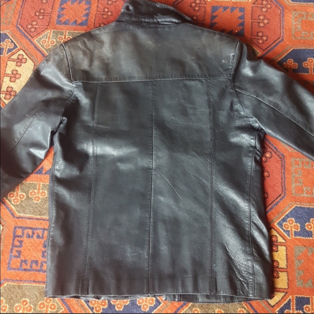 Distressed Leather Jacket - image 3